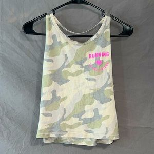 “Running to the fridge” camouflage tank top